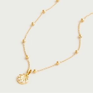 J Crew Gold Vermeil Seashell Charm Necklace